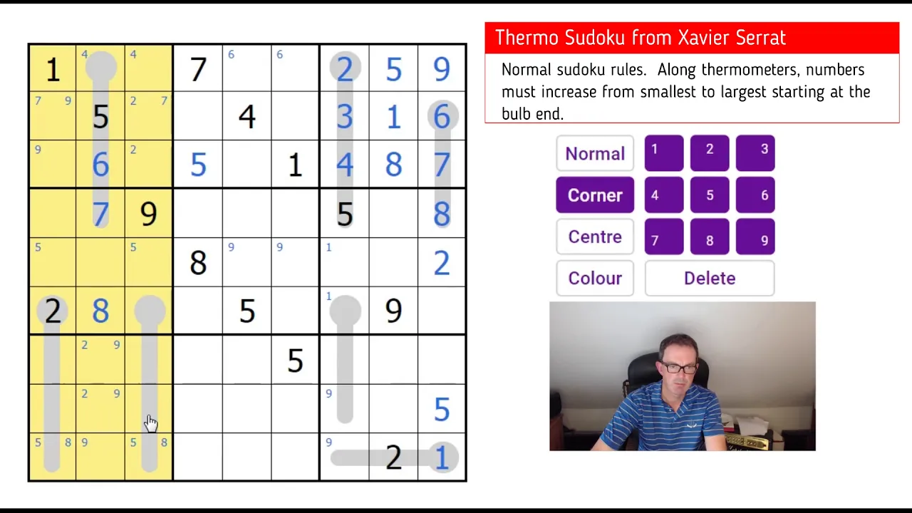 Thermo Sudoku:  Is This Puzzle Easy Or Hard?