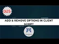 addOption and removeOption in Client Script ServiceNow Scripting