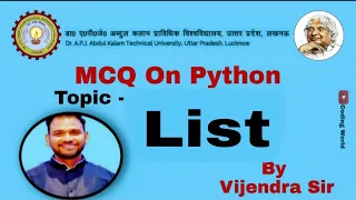 PYTHON-SESSION-10-MULTIPLE QUESTION ON LIST WITH ANSWER AND EXPLANATION