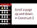 Construct 3 tutorial Scroll page up and down