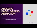 Awesome Page Loading Animation CSS Animation Tutorial for Beginners