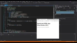 TypeScript HTML Application in Visual Studio 2019 Getting Started