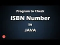 ISBN Number in JAVA BluejCode