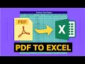 How to Convert PDF to Excel