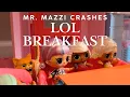 Her LOL dolls ordered breakfast with CRAZY orange cat Mr Mazzi caught on camera