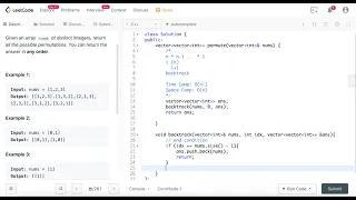 Leetcode 46 Permutations Backtrack Logic Coding