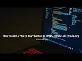 How to add a Go to top button in HTML Web Lab Code org