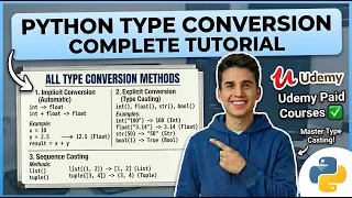 7 Python Type Conversion Tutorial Implicit Explicit Type Casting in Python Udemy Paid Courses
