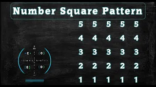 111 Number Square Pattern without any pre-defined method using while loop in Python