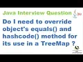 Do I need to override object s equals and hashcode method for its use in a TreeMap