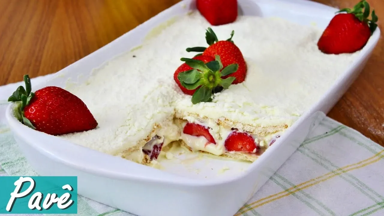 Pavê de Leite Ninho com Morango