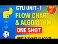 Python Programming GTU Unit-1 Flow Chart Algorithm in ONE SHOT IMP for GTU Exams