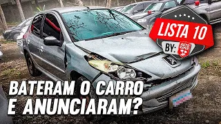 10 CARROS BATIDOS COM ANÚNCIOS SEM NOÇÃO