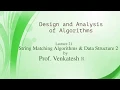 Lecture 21 String Matching Algorithms - Data Structures 2