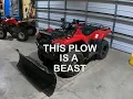 Honda Rancher 420 snow plow installation Quick and easy Factory hack DON T RUIN YOUR DRIVEWAY