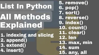 Python List and List Functions Python Tutorial for Beginners