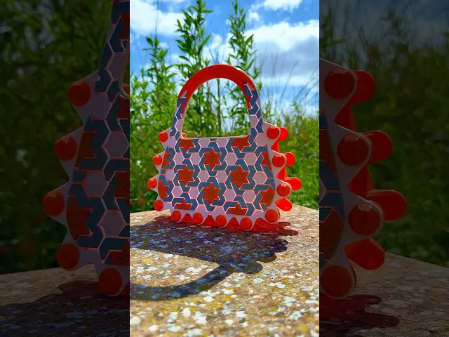 MforS 3D-printed Handbag & Clutch - V2/04 - Stars Pattern video thumbnail