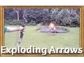 Exploding Arrows with compound bow Arrow filled with black powder capped w shotgun primer