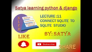 Django Lecture 11 Django CONNECT SQLITE TO SQLITE STUDIO