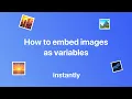 How to add embedded images as custom variables in Instantly