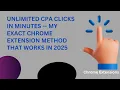 Download Lagu Unlimited CPA Clicks in Minutes — My Exact Chrome Extension Method That Works in 2025