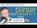 The Python tkinter keys method for a label