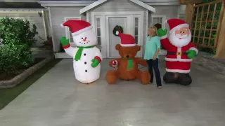 Kringle Express Inflatable Lit Holiday Icon with Faux Fur Accents on QVC
