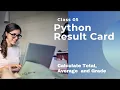 Python Tutorial Result Card Total Average Grade Hindi Urdu Lunar Computer College