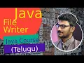 Java FileWriter in Telugu Java File Handling in Telugu Java in Telugu