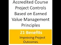 Accredited Project Control Course Based on Earned Value Management for all Project Managers Staff