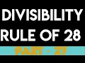 Divisibility Rule Of 28 Part - 27 Divisibility Test For 28 Maths Tips and Tricks