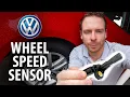 VW wheel speed sensor test replace ABS and ESC faults Golf 6