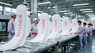 inside a modern kotex sanitary pad factory full production process