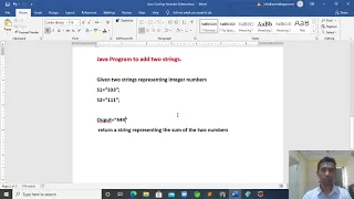 Java Program to add Two Strings