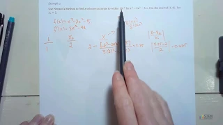 Newtons Method Algorithm and Example Numerical Analysis Root Finding