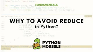 Why not to use functools reduce in Python