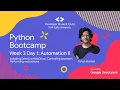Python Bootcamp Week 3 Day 1 Tarun Kumar DSC DSU