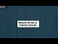 Checks stolen after drop off at post office