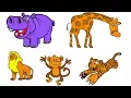 Learn Colors for Kids with Zoo Animals Coloring Page