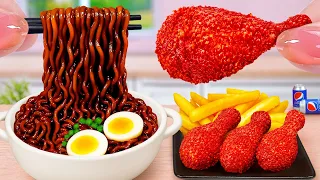 Top Small Chicken 🍗 Cheetos Chicken Drumsticks & Black Bean Noodles 🌶️ Tina Mini Cooking