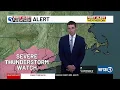 Severe thunderstorm watch for part of the state heat humidity continues tomorrow