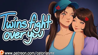 Twin Sisters Fight Over You I saw them first ASMR Jealous Movie Night