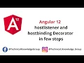 Angular 12 - hostlistener and hostbinding in decorator in Angular 12