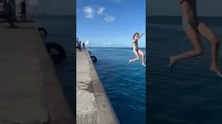 Hehe she tried her best 🤣 #family #funny #jumping #kids