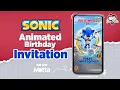 SONIC Birt ay INVITATION Sonic The Hedgehog