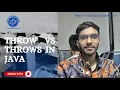 Throw vs Throws in Java Exception Handling Explained with Examples