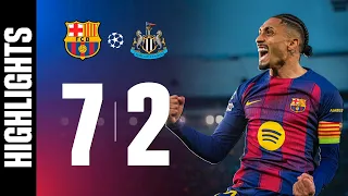 HIGHLIGHTS FC BARCELONA 7 vs 2 NEWCASTLE UNITED UEFA CHAMPIONS LEAGUE