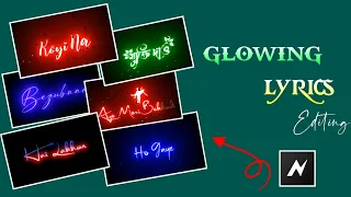 How To Make Glowing Status Editing Node Editing New Trending Text Animation Tutorial