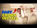 How We EASILY Install Plaster Cornice Crown Moulding Step-by-Step