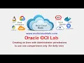 2 2 OCI Creating a User with Administrator permissions to use one compartment only for daily Use